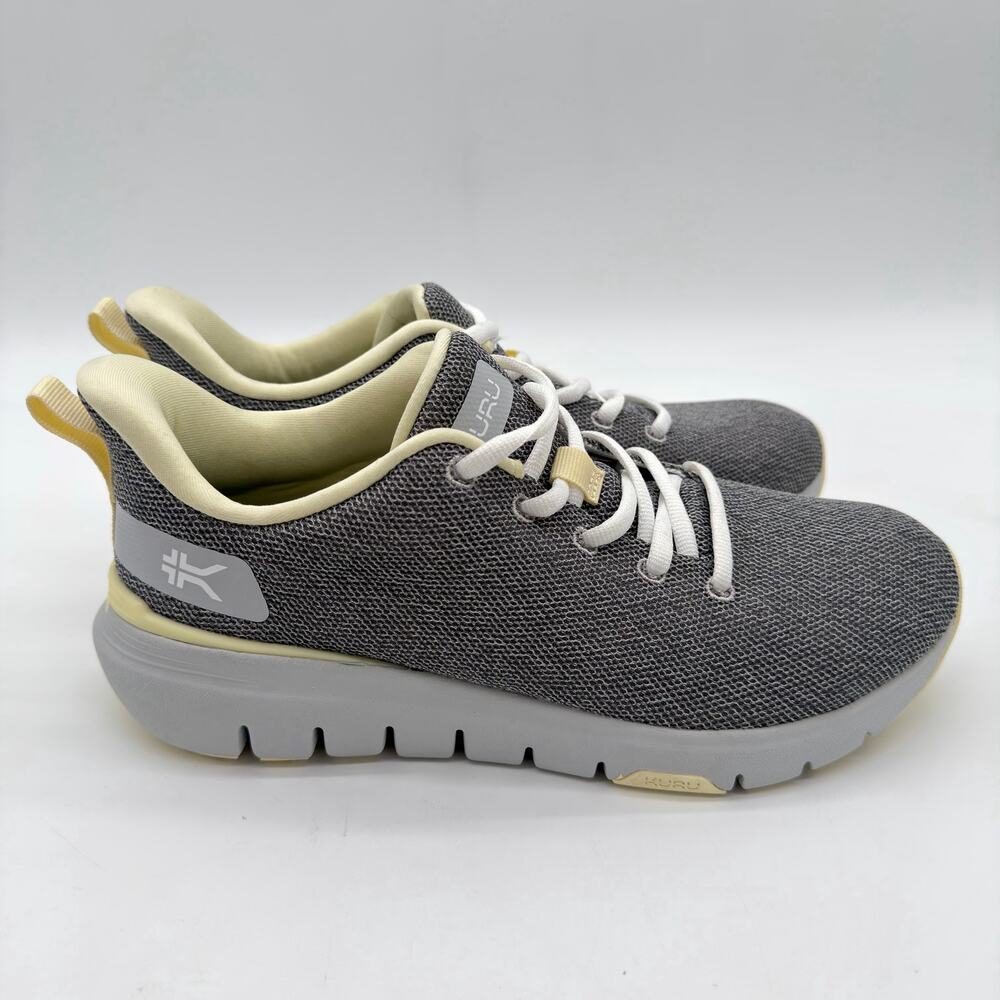 KURU Gray Mesh Sneakers with Cream Accents